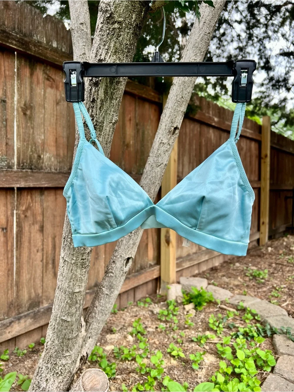 J Crew Teal Green Satin Soft Bra Bralette 3-hook/eye M C/D